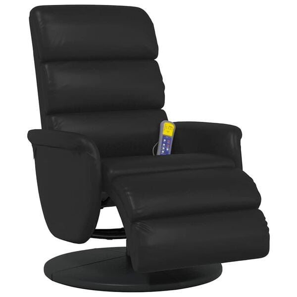 vidaXL Massage Recliner Chair Black 71 x 98 x 106 cm Faux Leather