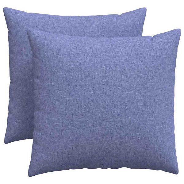 vidaXL Sofa Pillows 2 pcs Blue 50 x 50 cm Fabric