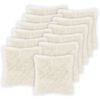 vidaXL Cushion with Pillow HEERLEN 12 pcs White PV Fleece