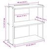 vidaXL Bookcase 3-Tier Old Wood 60x30x80 cm Engineered Wood