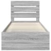 vidaXL Bed Frame Grey Sonoma 75 x 190 cm Solid Pine Wood