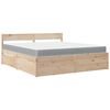 vidaXL Bed with Drawers and Mattress 180x200 cm Super King Solid Wood Pine