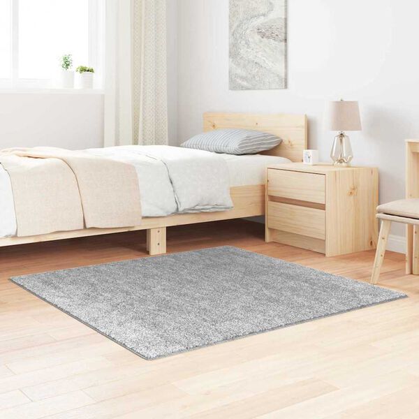vidaXL Anti-slip Shaggy Rug Grey 120 x 120 cm PP