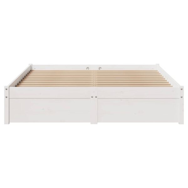 vidaXL Bed Frame without Mattress White 120x200 cm Solid Wood Pine