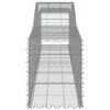 vidaXL Arched Gabion Baskets 5 pcs 400x50x60/80 cm Galvanised Iron