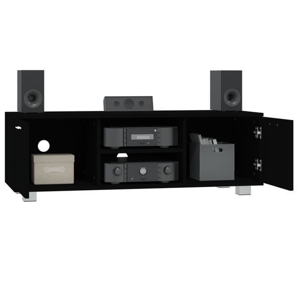 vidaXL TV Cabinet Black 120x40.5x35 cm Engineered Wood