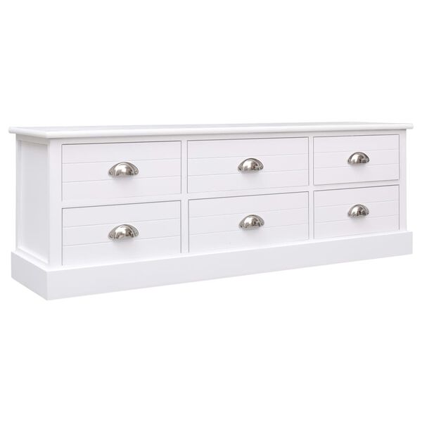vidaXL Hall Bench White 115x30x40 cm Wood