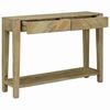 vidaXL Console Table Natural Grey 110 x 30 x 80 cm Solid Mango Wood