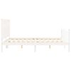 vidaXL Bed Frame without Mattress White King Size Solid Wood Pine