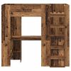 vidaXL Loft Bed Frame with Desk Old Wood 75 x 190 cm Engineered Wood