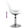 vidaXL Swivel Dining Chairs 2 pcs White PP