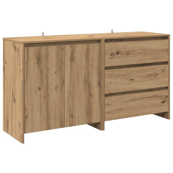vidaXL 2 Piece Sideboard Artisan Oak Engineered Wood
