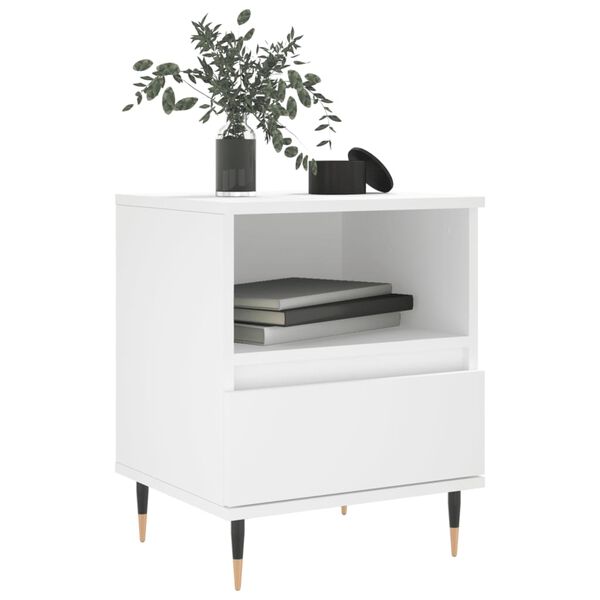 vidaXL Bedside Cabinets 2 pcs White 40x35x50 cm Engineered Wood