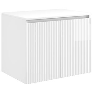 vidaXL Wall-mounted Bathroom Cabinet High Gloss White