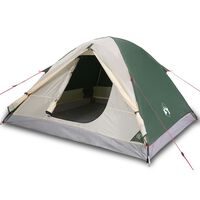vidaXL Camping Tent 3-Person Green Waterproof