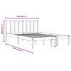vidaXL Bed Frame without Mattress Black Solid Wood Pine 150x200 cm King Size