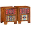 vidaXL Bedside Cabinet 2 pcs 35x35x45 cm Solid Wood Acacia