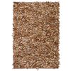 vidaXL Shaggy Rug Genuine Leather 160x230 cm Tan
