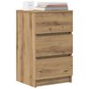 vidaXL Bedside Cabinets with 3 Drawers 2 pcs Artisan Oak 39x35x65 cm