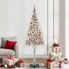 vidaXL Christmas Tree with 300 LEDs White 210 cm PE and Steel