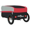 vidaXL Bike Trailer Black and Red 30 kg Iron