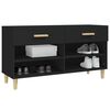 vidaXL Shoe Cabinet Black 102x35x55 cm Engineered Wood