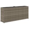 vidaXL Garden Planters with 2 Pots 2 pcs Grey 90x20x40 cm Poly Rattan