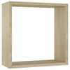 vidaXL Wall Cube Shelves 3 pcs Sonoma Oak