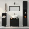 vidaXL Bathroom Furniture Set 3 pcs Black Oak 30 x 30 x 190 cm
