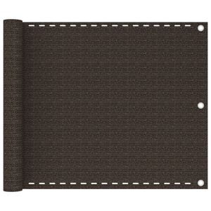 vidaXL Balcony Screen Brown 75x300 cm HDPE