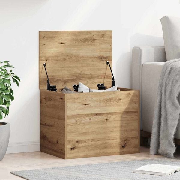 vidaXL Storage Box Artisan oak 60 x 42 x 46 cm Engineered Wood
