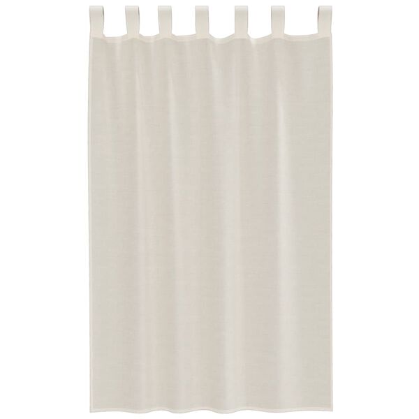 vidaXL Voile Curtains with Tab Top 2 pcs Cream