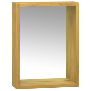 vidaXL Mirror Cabinet | Natural | Solid teak wood, glass | Medium