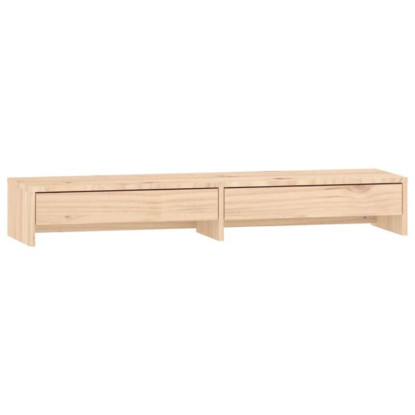 vidaXL Monitor Stand 100x27x15 cm Solid Wood Pine