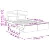 vidaXL Storage Bed with Drawer Sonoma Oak 150 x 200 cm Engineered Wood