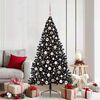 vidaXL Artificial Pre-lit Christmas Tree Black 180 cm PVC