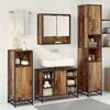 vidaXL Bathroom Furniture Set with Door 3 pcs Old Wood Engineered Wood