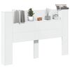 vidaXL Headboard Cabinet with LED White 160 x 16.5 x 103.5 cm