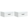 vidaXL Wall-Mounted Bedside Cabinet 2 pcs White 49 x 34.5 x 20 cm