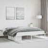 vidaXL Metal Bed Frame without Mattress White 193x203cm
