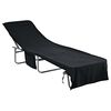 vidaXL Sunlounger Towels 2 pcs Black 210 x 75 cm