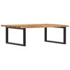 vidaXL Basin Shelf Wall Mounted Steel and Solid Wood Acacia