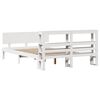 vidaXL Bed Frame with Headboard without Mattress White 140x200 cm