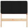vidaXL Upholstered Headboard Brown and Black 75 cm Solid Pine Wood