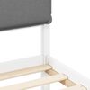 vidaXL Bed Frame with Upholstered Headboard Light Grey 140 x 200 cm