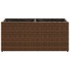 vidaXL Garden Planter with 2 Pots Brown 72x30x32 cm Poly Rattan