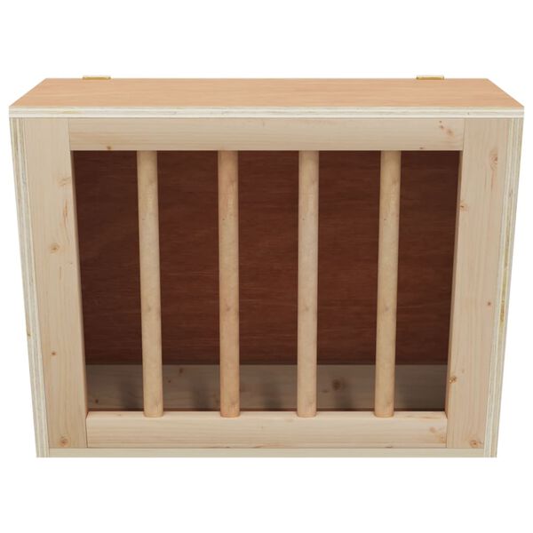 vidaXL Rabbit Hay Feeder 25x18.5x20.5 cm Solid Wood Fir