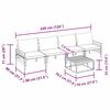 vidaXL Garden Sofa Set with Cushion 5 pcs Black Steel