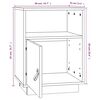 vidaXL Bedside Cabinet White 40x34x55 cm Solid Wood Pine