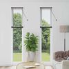 vidaXL Window Blind with Curtains Manual Black Aluminium